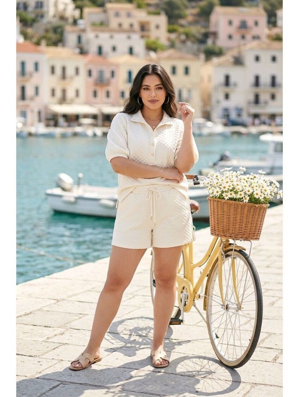 MS11. Mary Square Ivory Madelyn Short Set